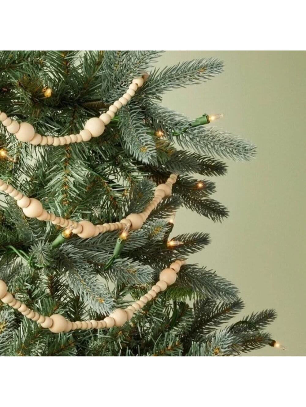 Hearth & Hand with Magnolia NWT NIB Wooden Natural Color Bead Garland 12 Ft